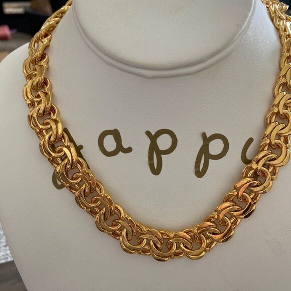 Lane Bryant NWT Chain double Gold Chunky necklace - Picture 1 of 5